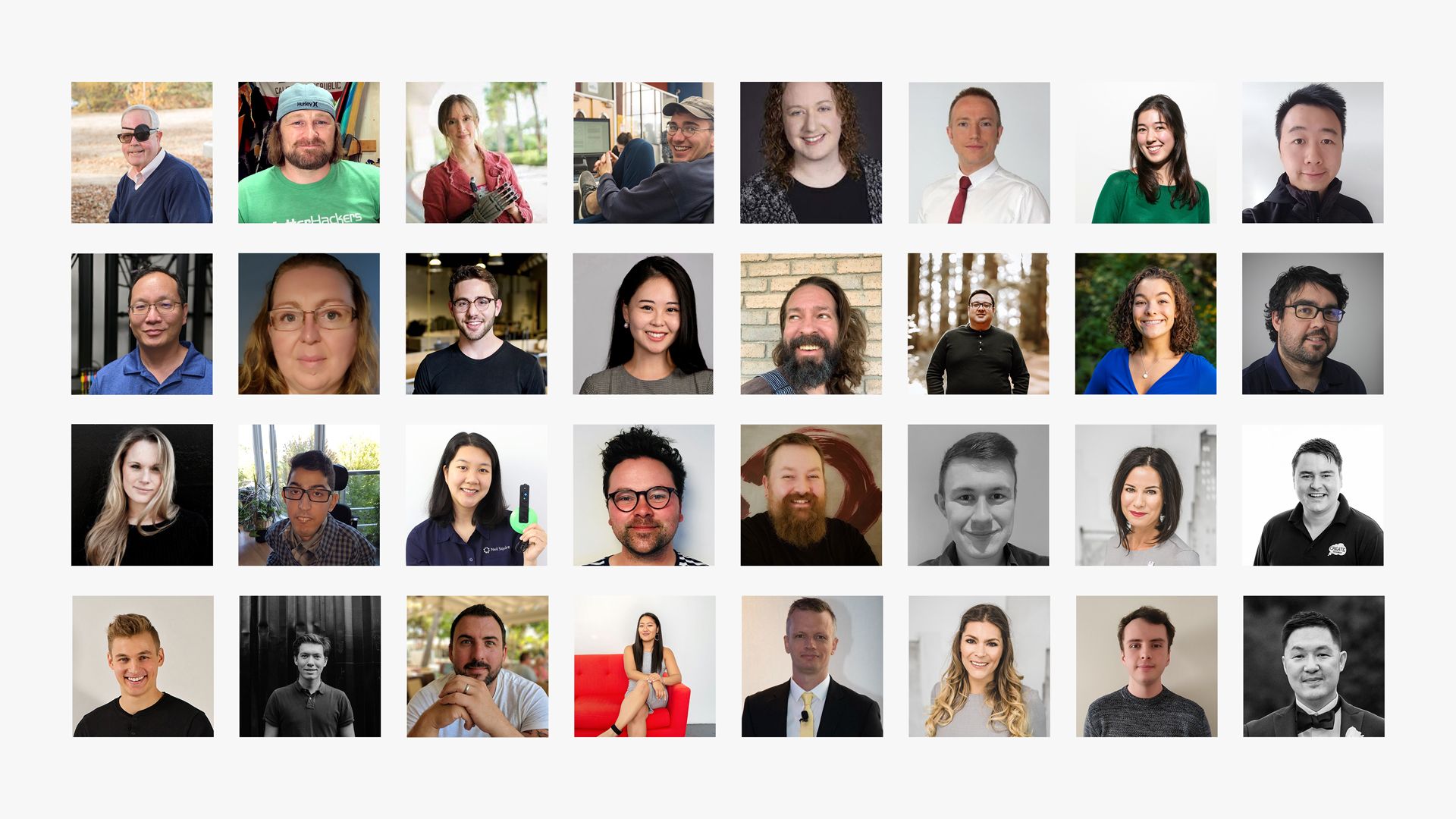The 2022 Make:able judging panel. 32 professionals with a range of skills and insight in to 3D design for disability.